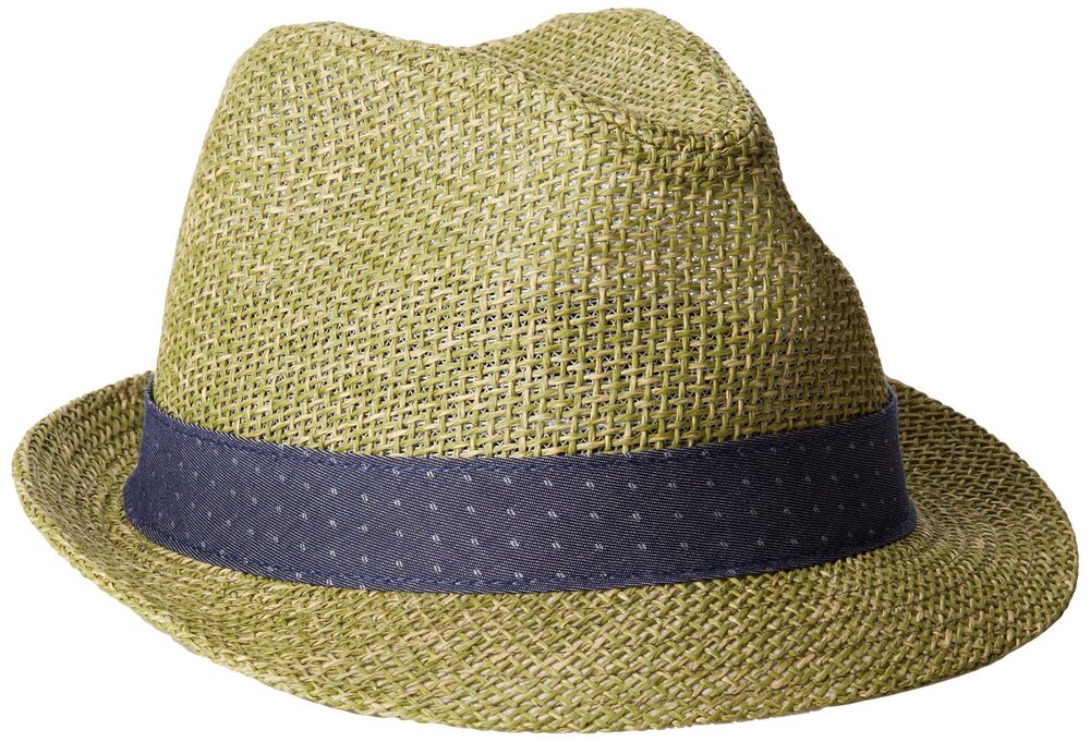 5979 Van Heusen 's Chambray Fedora, Sea Grass, Large/X-Large
